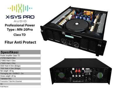 POWER AMPLIFIER XSYS CLASS TD, TYPE MN-20Pro