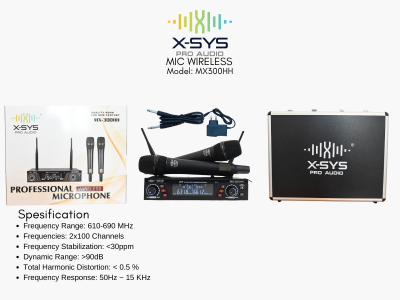 MICROPHONE WIRELESS XSYS TIPE MX300HH MICROPHONE WIRELESS XSYS TIPE MX300HH