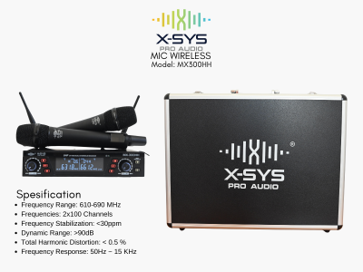 MICROPHONE WIRELESS XSYS TIPE MX300HH