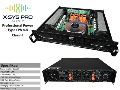 POWER AMPLIFIER XSYS CLASS H, TYPE PA4.8