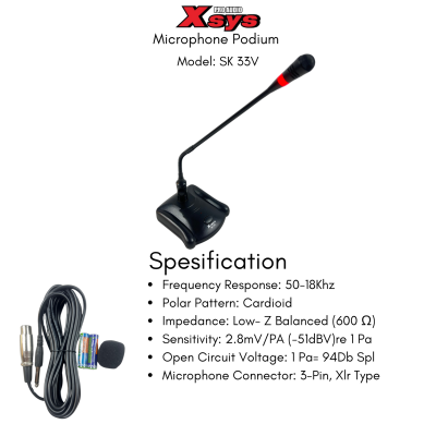 MICROPHONE KABEL PODIUM XSYS SK33V