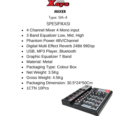 MIXER XSYS SM4 (4 CHANNEL)