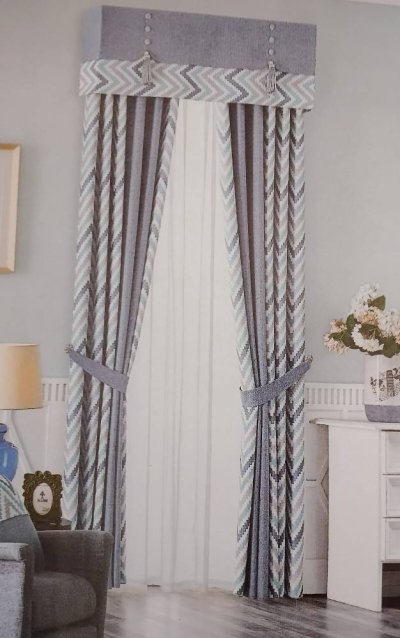 ผ้าม่านลายดอกวินเทจ - สีพาสเทล หน้า 280CM。