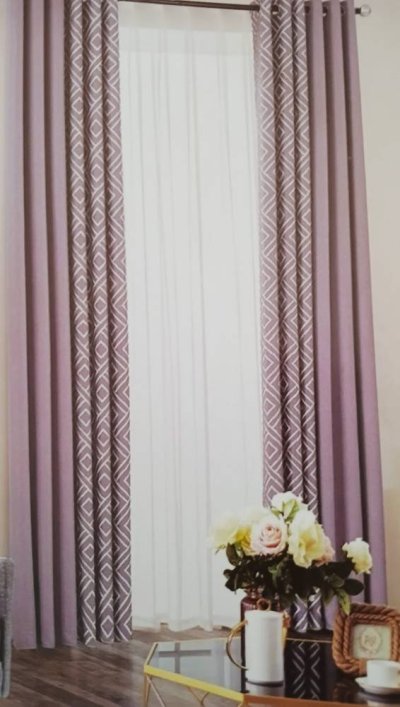 ผ้าม่านลายดอกวินเทจ - สีพาสเทล หน้า 280CM.