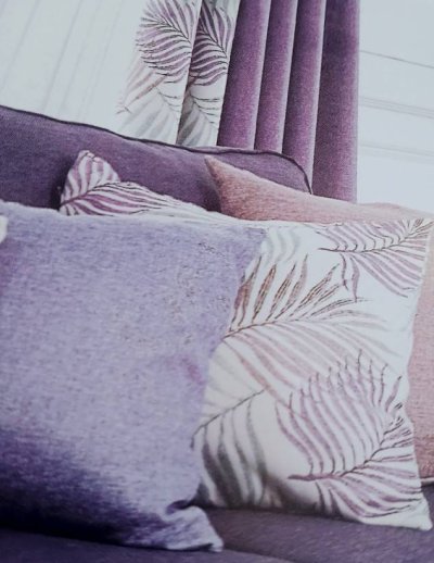 ผ้าม่านลายดอกวินเทจ - สีพาสเทล หน้า 280CM.