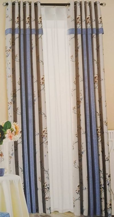 ผ้าม่านลายดอกวินเทจ - สีพาสเทล หน้า 280CM.