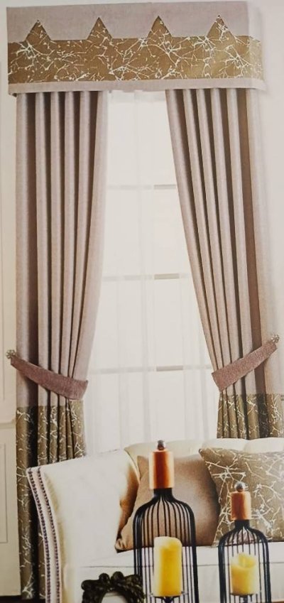 ผ้าม่านลายดอกวินเทจ - สีพาสเทล หน้า 280CM.