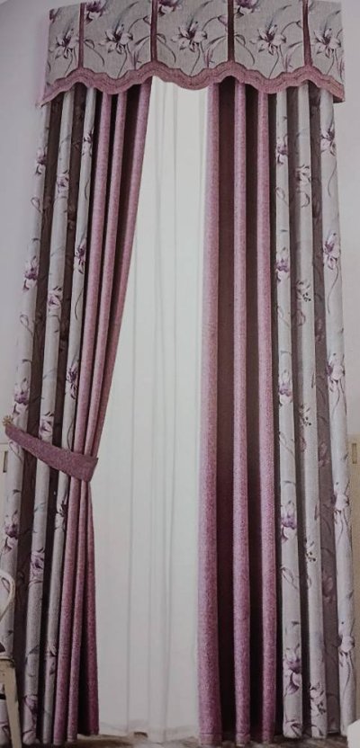 ผ้าม่านลายดอกวินเทจ - สีพาสเทล หน้า 280CM.