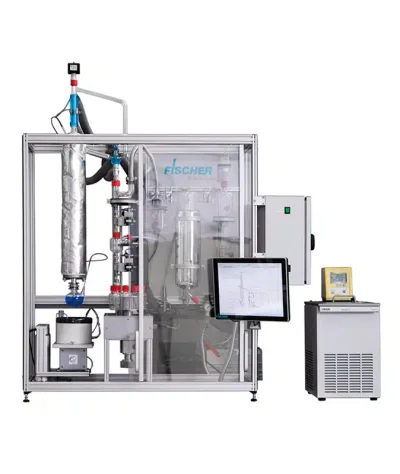 Semi-micro distillation with 90 separation stages