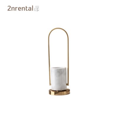 DT67-118 แจกันราวนกหินอ่อนฐานสีทอง