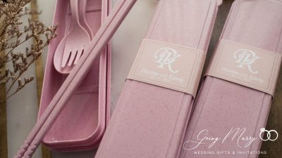 Wheat SET fork spoon and chopsticks