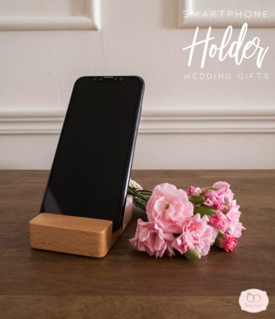 Wooden smart phone holder