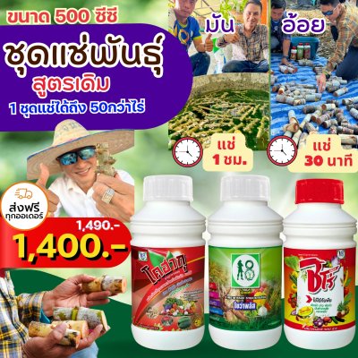 ชุดแช่พันธุ์ขนาด500ซีซี สูตรเดิม ระบบผู้จัดการมัน