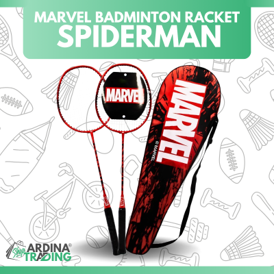 (ของแท้ 100%) MARVEL แบตมินตันคู่ รุ่น SPIDERMAN (26นิ้ว) แถมฟรีกระเป๋า