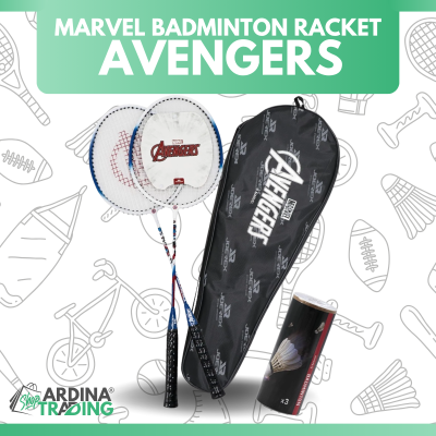 (ของแท้ 100%) MARVEL แบตมินตันคู่ รุ่น AVENGERS (26นิ้ว) แถมฟรีกระเป๋า
