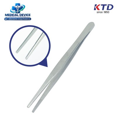 ปากคีบทางการแพทย์    แบบไม่มีเขี้ยว (Dressing forceps)