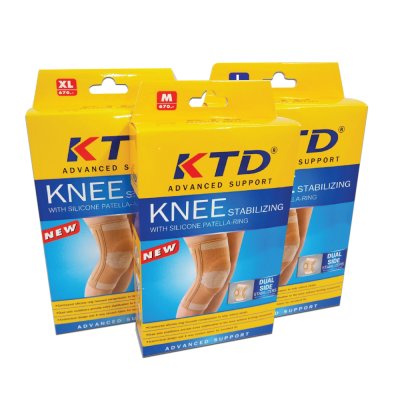 KTD ADVANCE SUPPORT Knee support with silicone patella ring ขนาด: M/L/XL