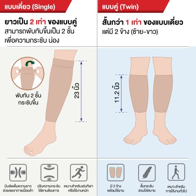 KTD GRIP CALF กล่องแพคเดี่ยวและแพคคู่ ขนาด: S/M/L/XL
