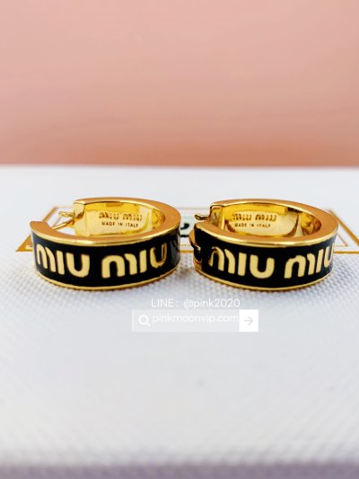 E0017ดำ	ต่างหู Miu