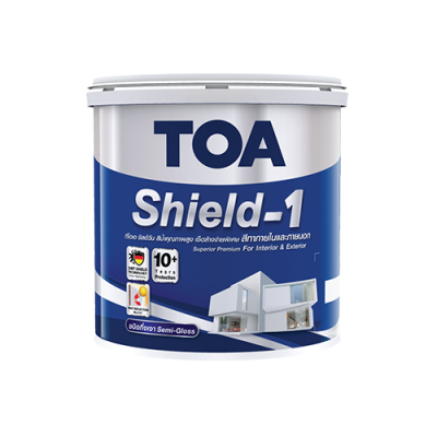 TOA SHIELD-1 ภายนอกและภายใน เบสสีชนิดกึ่งเงา (สามารถผสมสีตามเบอร์ของ TOA ได้ทุกเบอร์)