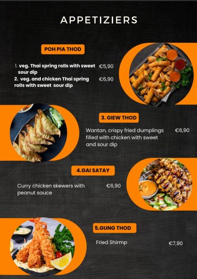 Thai Menu