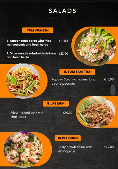 Thai Menu