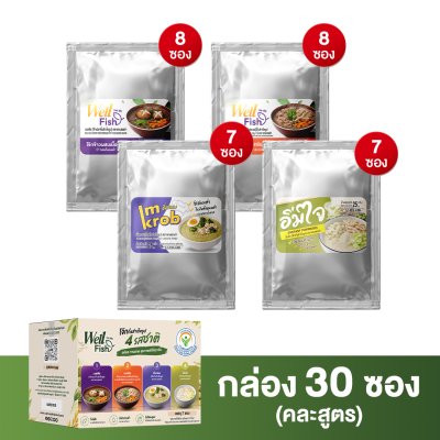 (คละสูตร) CANCERA โจ๊กกึ่งสำเร็จรูป 4 รสชาติ