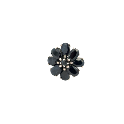 Blue Sapphire Flower Ring