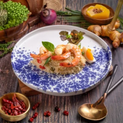 Prawn Green Curry Sauce Fried Rice