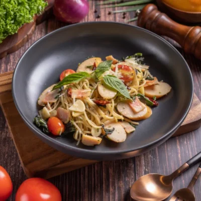 Spaghetti Bacon Sausage