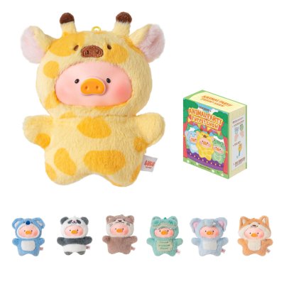 LULU THE PIGGY Animal Party Puppet Show กล่องสุ่มตุ๊กตานิ้ว พวงกุญแจ Art Toy ของแท้