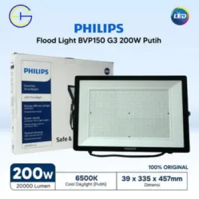 Lampu Sorot LED BVP150 G3 Philips 200W LED200 FloodLight Outdoor - Putih