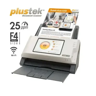 Plustek Scanner eScan A350 - 25 LEMBAR/MENIT (F4/FOLIO) Wifi-Network