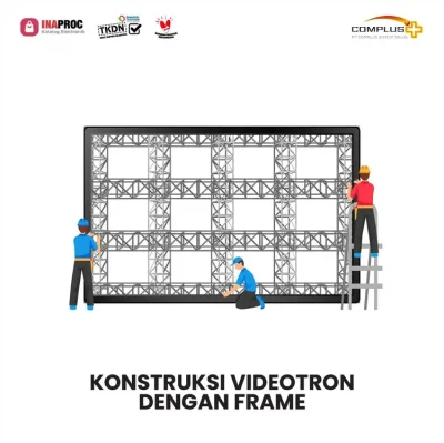 Konstruksi Videotron dengan Frame