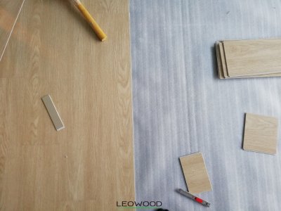 ไม้พื้น SPC ทนชื้น กันปลวก Aqua สี White Oak 