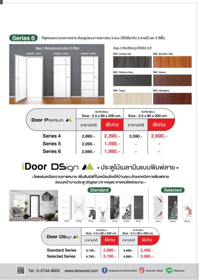 ประตูไม้เมลามีนลีโอวูดรุ่นDsign_พิมพ์ลายกราฟิกสวยเก๋คมชัดไม่หลุดง่าย