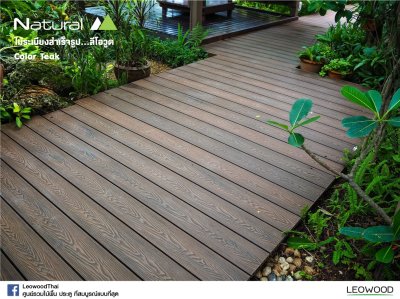 ไม้พื้นภายนอก รุ่น Natural สี Teak