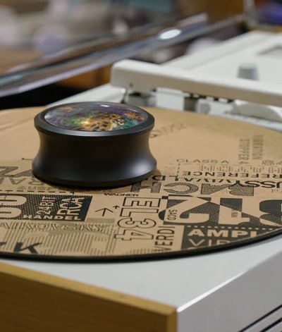 Audio Bastion Vinyl Record Weight Stabilizer with Protective Pad for All EP and LP Records