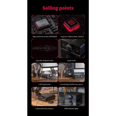 FiiO K5 Pro ESS DAC/Amp ตั้งโต๊ะชิป ESS ES9038Q2M