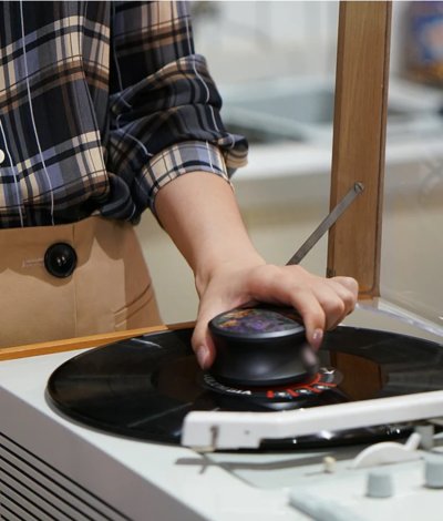 Audio Bastion Vinyl Record Weight Stabilizer with Protective Pad for All EP and LP Records