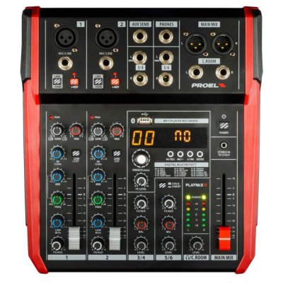 PROEL PLAYMIX6 | มิกเซอร์ อนาล็อก 6 ชาแนล 2 MONO