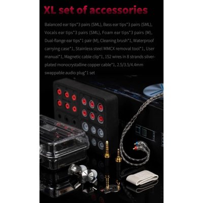 FiiO FA7S หูฟัง IEMs 6 ไดรเวอร์ 6 Knowles BA