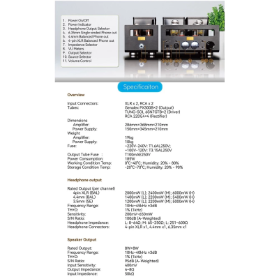 Cayin HA-300MK2 แอมป์ตั้งโต๊ะหลอดแก้วสูญญากาศ