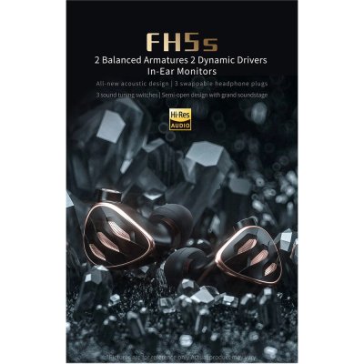 FiiO FH5S หูฟัง 4 ไดรเวอร์ 2DD+2BA