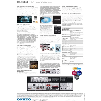 ONKYO TX-SR494 / 7.2-CH 160W