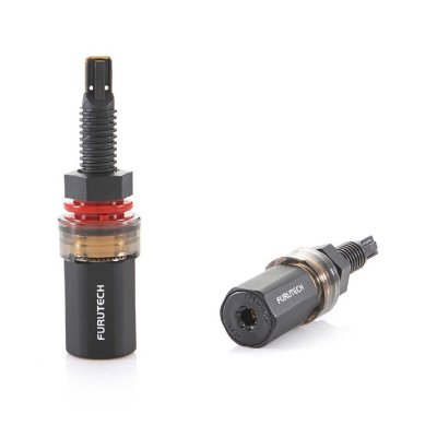 FURUTECH FT-865(R) - High End Performance, Low Mass, One Piece Binding Post, Rhodium-Plated(2pcs/set)