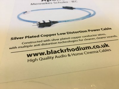 Black Rhodium Apollo Power Cable