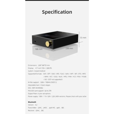 Shanling EA5 DAP+DAC+AMP ครบจบในตัว รองรับ MQA