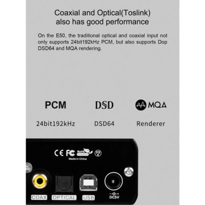 Topping E50 DAC ตั้งโต๊ะรองรับ MQA, Hi-Res