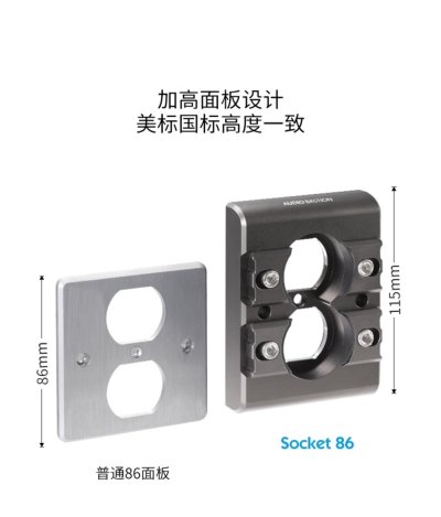 Audio Bastion ATLAS POWER SOCKET อุปกรณ์รับหัวปลั๊กไฟ  Socket (aluminum alloy) | Wall Plug Panel Fixed Line Clip
